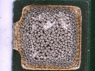 Observation of cream solder using the VHX Series 4K digital microscope