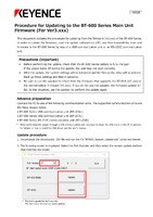 Procedure for Updating to the BT-600 Series Main Unit Firmware (For Ver3.xxx)