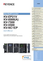 KV-EP21V/8000 (A)/7500/5500/NC1EP User's Manual
