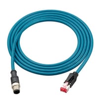 OP-87458 - Ethernet cable (M12 4-pin / RJ45) NFPA79-compatible Straight cable 5 m