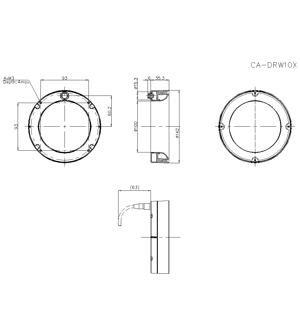 CA-DRW10X Dimension