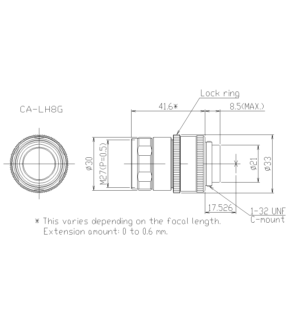 CA-LH8G Dimension