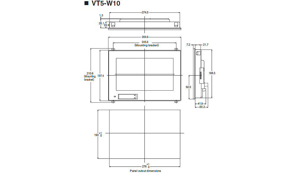 VT5-W10 Dimension
