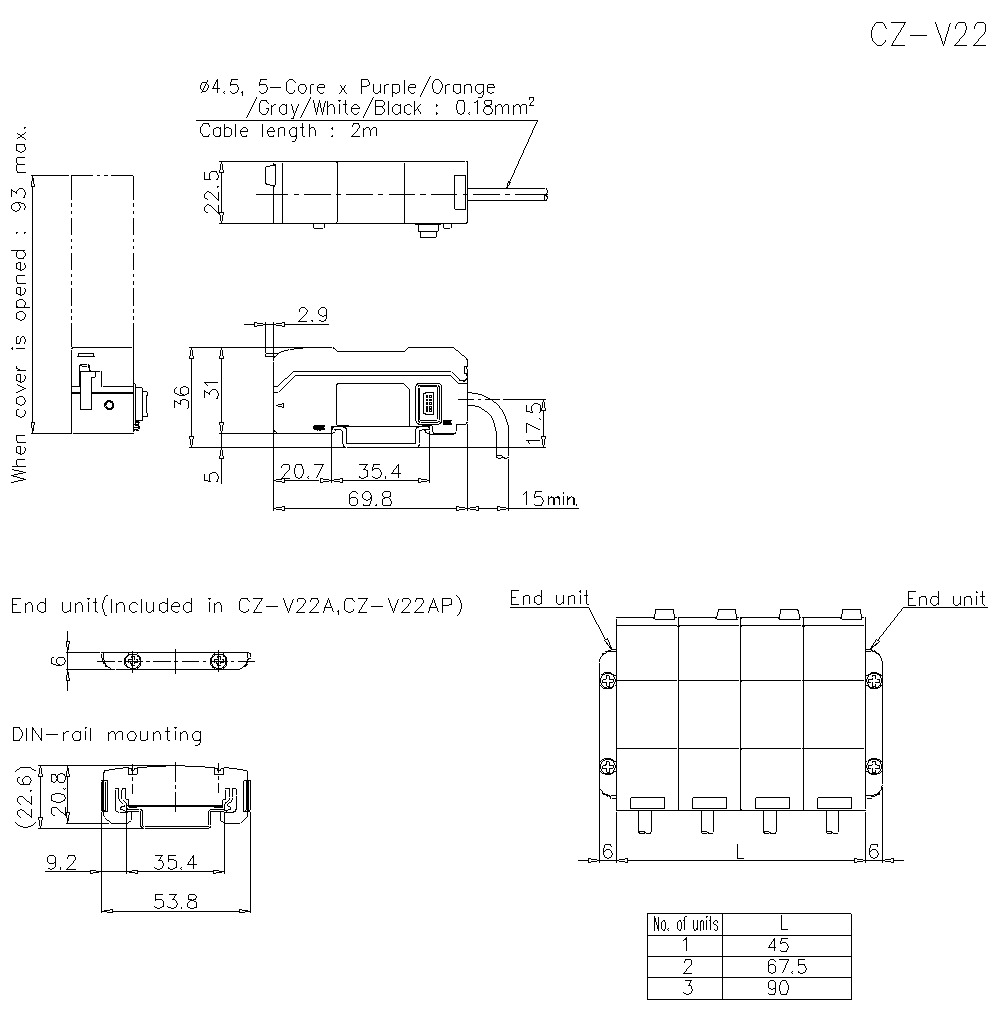 CZ-V22(A)(P) Dimension