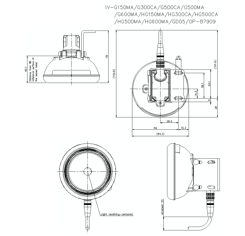 IV-G/HG/CAMERA/GD05/OP87909 Dimension