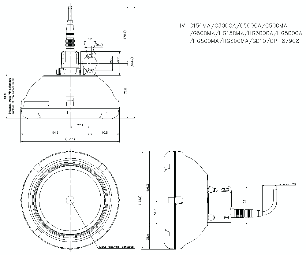 IV-G/HG/CAMERA/GD10/OP87908 Dimension