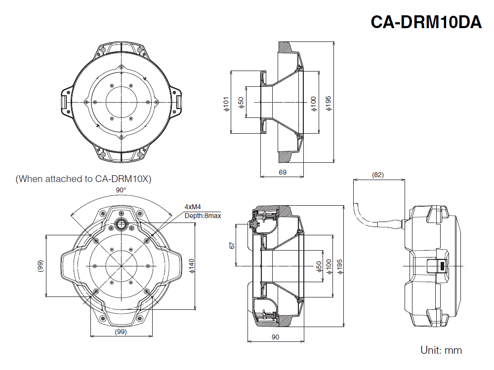 CA-DRM10DA Dimension
